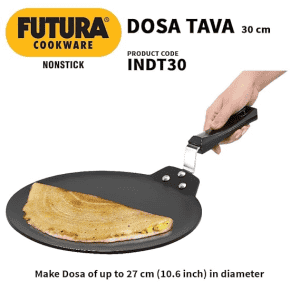 Hawkins Futura Non Stick Dosa Tawa | Induction Dosa Tawa | 30 cm | 4.88 mm | INDT30