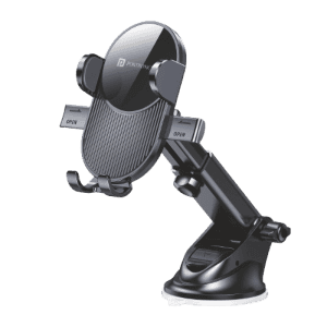Portronics Clamp M3 Car Mobile Phone Holder | Stand for Dashboard & Windshield | Black