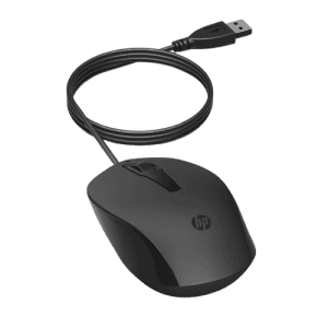 HP 150 Wired Mouse | 1600 DPI Optical Tracking | Black