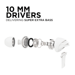 boAt BassHeads 100 Wired Headphones | White