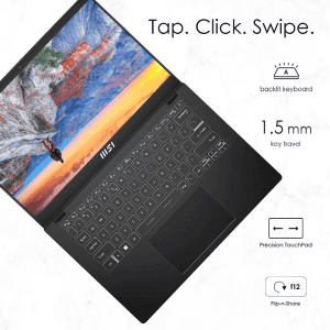 MSI Modern 14 Laptop | Intel i7 12th Gen 1255U | 16GB | 512GB | Classic Black | C12MO-1202IN