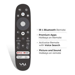 Vu Premium Series 4K Ultra HD Smart LED TV | 109 cm (43 Inch) | Black