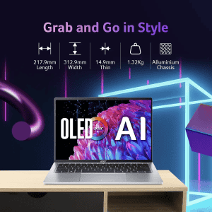 Acer Swift Go 14 | Intel Core Ultra 5 125H | 16 GB |  512 GB SSD | Intel ARC Graphics | Pure Silver | SFG14-73 |  NX.J2BSI.002