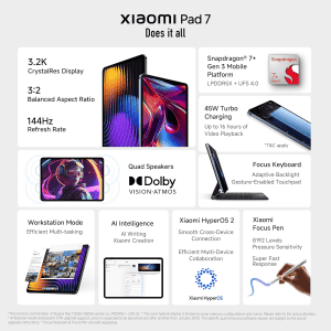 Xiaomi Pad 7 WiFi | 8 GB | 128 GB | Graphite Grey