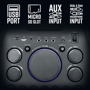 Zebronics Zeb Thump 700 Bluetooth Party Speaker | 120 W |  2 Wireless Mic | Karaoke & Recording Function | Black