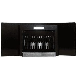 Faber Hood Ace Pro Wall Mounted Chimney | 3D | 90 cm | Black | HC PB FL BK