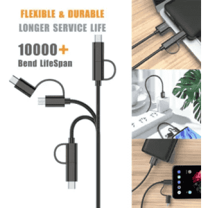 Veger 2 IN 1 USB Type C Cable | Black | VG12X
