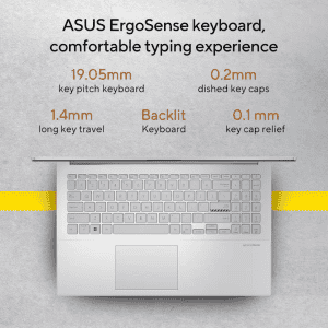 ASUS Vivobook GO 15 Laptop | AMD Ryzen 5 Quad Core 7520U | 16 GB | 512 GB  | Silver | E1504FA-LK541WS