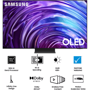 Samsung 4K Ultra HD Smart OLED TV | 195.58 cm (77 inch)  | Black | QA77S95DAULXL