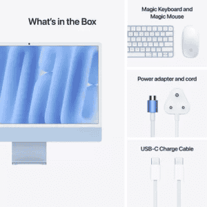 Apple iMac M4 | 16 GB | 256 GB SSD | macOS Sequoia | 24 Inch | Blue | MWUF3HN/A