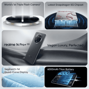 realme 14 Pro+ 5G | 12 GB | 256 GB | Suede Grey