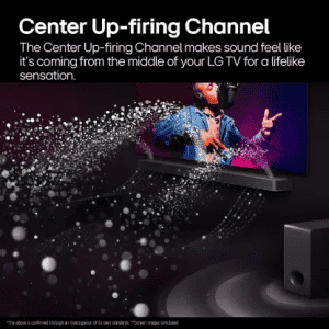 LG Dolby Atmos Soundbar | 400W |  3.1.3 Ch | Triple Up Firing speaker | DTS X | Black | S77TY CINDLLK