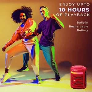 Lapcare Tiffin Portable BT Speaker | 10W | Red | LBS-300