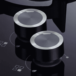 Elica  Flexi 375 Lotus IND HD Brass Automatic Hob | 3 Burners | Black