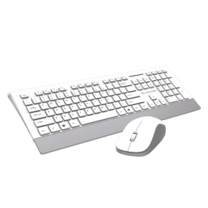 Lapcare Smartoo Wireless Multimedia Combo Keyboard Mouse | 1200dpi | White & Silver