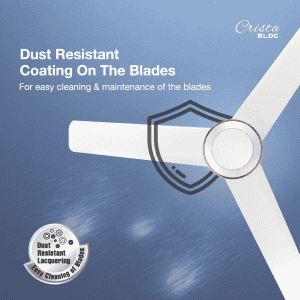 Havells Crista BLDC Motor Ceiling Fan | 1200 mm | Premium Finish with RF Remote | Low Noise 55dB | Pearl White Light Copper