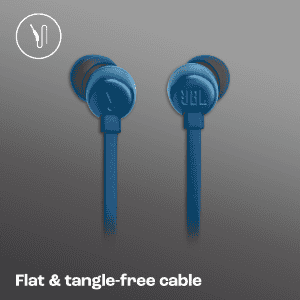 JBL Tune 310C Wired Hi Res In Ear Earphones | 3 Button EQ | Blue | JBLT310CBLU