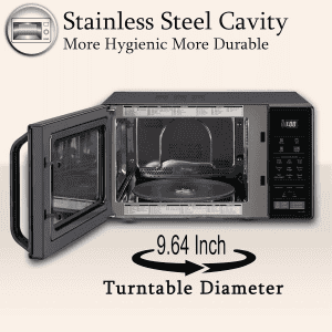 LG Convection Microwave Oven |  21 L | Stainless Steel Cavity | Auto Cook Menu | Black | MC2146BV DBKQILN
