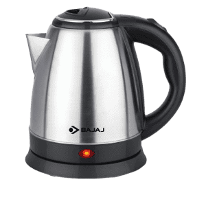 Bajaj KTX  Electric Kettle | 1.5 L | 1350W | Stainless Steel Body |  Black | 670106