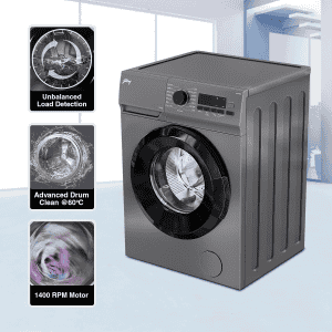 Godrej EcoWash Fully Automatic Front Load Washing Machine | 7 Kg | Silver Stream | WFEON ARG 7012 5.0 FEBT SLSR