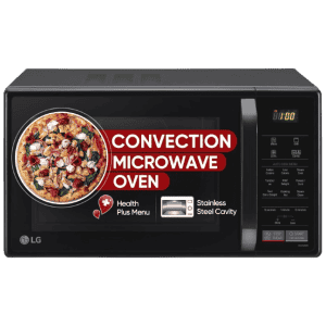 LG Convection Microwave Oven |  21 L | Stainless Steel Cavity | Auto Cook Menu | Black | MC2146BV DBKQILN