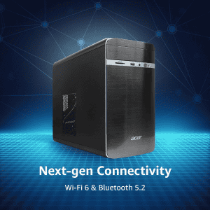 Acer Aspire Desktop | Intel H610 Core i3-12100 | 8 GB | 512 GB SSD | Intel UHD Graphics | Black | UD.33CSI.002