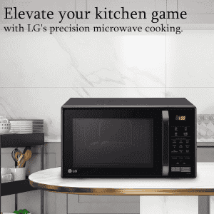 LG Convection Microwave Oven |  21 L | Stainless Steel Cavity | Auto Cook Menu | Black | MC2146BV DBKQILN