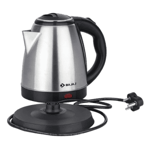 Bajaj KTX  Electric Kettle | 1.5 L | 1350W | Stainless Steel Body |  Black | 670106