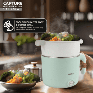 Havells Capture Multi Cook Electric Kettle | 1.2 L | 650 W | Green