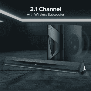 boAt Aavante Bar Stark Soundbar | 160W |  2.1 CH Wireless Subwoofer | Premium Black