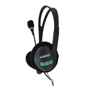 Salpido Stereo wired headset with Microphone | Black | Ep-03