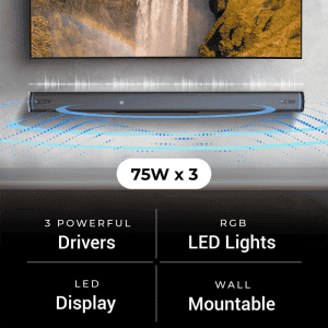 Zebronics Juke bar 9550 pro Soundbar | 625 W | 5.2 Dolby Audio Dual Wireless Subwoofer | Black