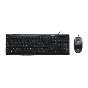 Logitech Media Set MK200 | Full-Size Wired Keyboard and High-Definition Optical Mouse Set | Black