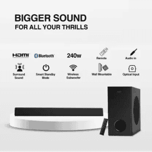 PHILIPS Soundbar | Dolby Digital with Wireless subwoofer | 240 W | Bluetooth | Black | TAB7007/94