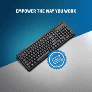HP 100 Wired USB Desktop Keyboard | Black
