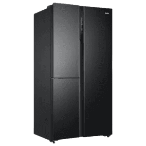 Haier Frost Free Side by Side Refrigerator | 598 L | 3 Star | Black Glass | HRT-683KGU1