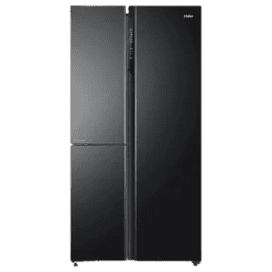 Haier Frost Free Side by Side Refrigerator | 598 L | 3 Star | Black Glass | HRT-683KGU1