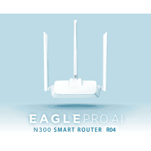 D Link R04 N300 Eagle Pro AI Router | Advance Parental Control with Voice Control Assistant | White