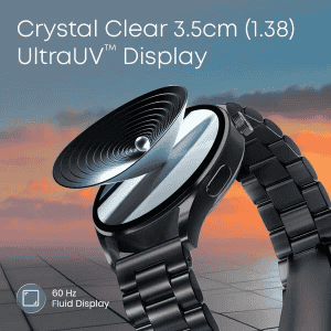 Fastrack Dezire FX1 Luxury Metal Smartwatch | UltraVU HD Display | 1.38 Inch | Black