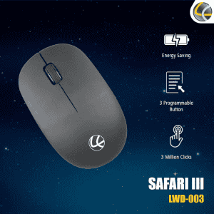 Lapcare Safari III Wireless Mouse | Black | LWM-003