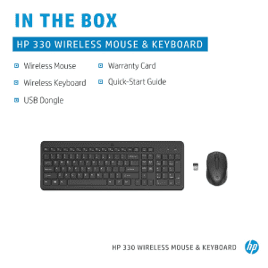 HP 330 Wireless Keyboard and Mouse Set | 2.4GHz | Black