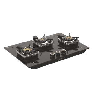 Vidiem Vogue Gas Cooktop | 3 Burner | Black