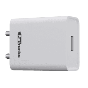 Portronics Adapto 62 USB Wall Adapter | with 2.4A Fast Charging Single USB Port Without Cable for All iOS & Android Devices | Multi Colour | POR-1062