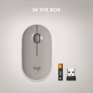 Logitech Pebble Wireless Mouse | Bluetooth | 2.4 GHz | Sand