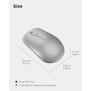 Lenovo 530 Wireless Mouse | 2.4 GHz Wireless | 1200 DPI | Grey