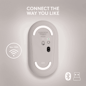 Logitech Pebble Wireless Mouse | Bluetooth | 2.4 GHz | Sand