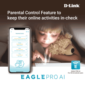 D Link R04 N300 Eagle Pro AI Router | Advance Parental Control with Voice Control Assistant | White