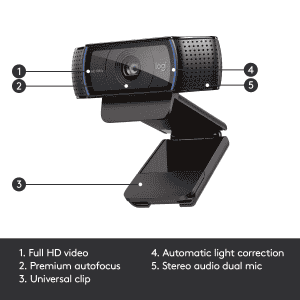 Logitech C920 HD Pro Webcam | Black