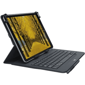 Logitech UNIVERSAL FOLIO with integrated Bluetooth keyboard | 9-10 inch Apple | Android, Windows tablets