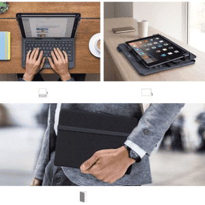 Logitech UNIVERSAL FOLIO with integrated Bluetooth keyboard | 9-10 inch Apple | Android, Windows tablets